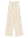 Elisabetta Franchi White  Yellow Pants In Neutral