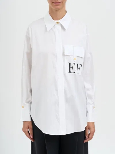 ELISABETTA FRANCHI ELISABETTA FRANCHI STRIPED COTTON POPLIN SHIRT