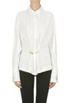 Elisabetta Franchi Striped Cotton Shirt In White