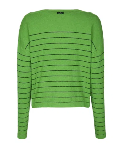 Elisabetta Franchi Striped Knitwear Sweater In Multi