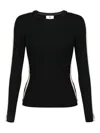 Elisabetta Franchi Viscose Sweater With Shiny Bands In Black