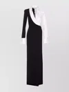 Elisabetta Franchi Red Carpet Dress In Lightweight Crepe Fabric In Multi