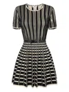 Elisabetta Franchi Viscose Dress With Micro-ruffles In Black