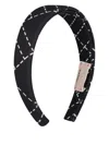 Elisabetta Franchi Striped-pattern Headband In Black