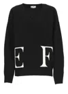 Elisabetta Franchi Logo-intarsia Virgin-wool Jumper In Black