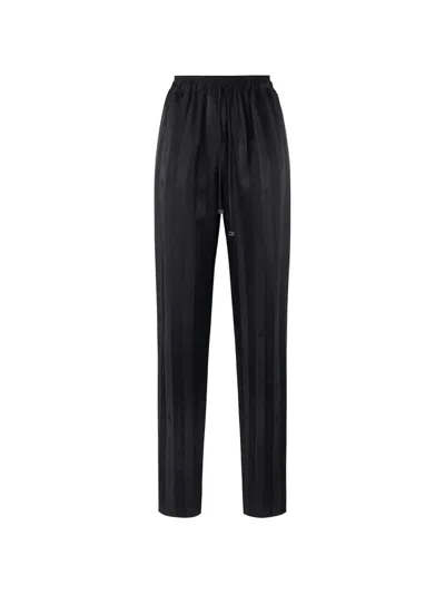 Elisabetta Franchi Striped Trousers In Black
