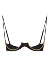 Elisabetta Franchi Structured Adjustable-straps Bra In Black