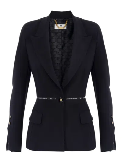ELISABETTA FRANCHI STRUCTURED BELTED BLAZER