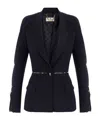 Elisabetta Franchi Structured Belted Blazer In Black