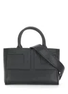 Elisabetta Franchi Structured Black Handbag In Black