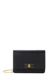 Elisabetta Franchi Borsa A Tracolla Nera Piccola Con Placca Logo