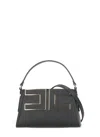 Elisabetta Franchi Structured Black Tote Bag In Black