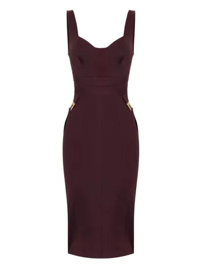 ELISABETTA FRANCHI ELISABETTA FRANCHI STRUCTURED BODICE MIDI DRESS