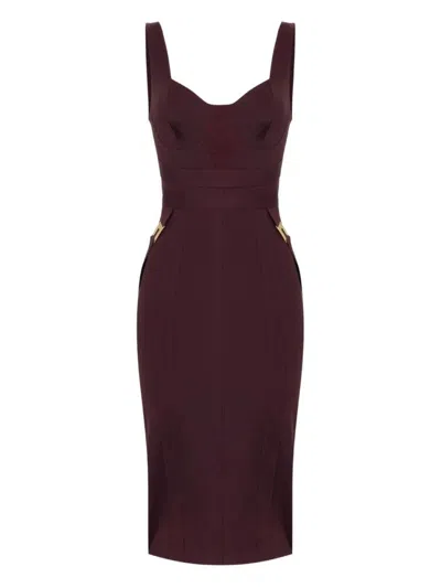 ELISABETTA FRANCHI STRUCTURED BODICE MIDI DRESS