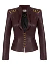 Elisabetta Franchi Structured Jacket In Brown