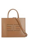 Elisabetta Franchi Structured Shoulder Bag In Brown