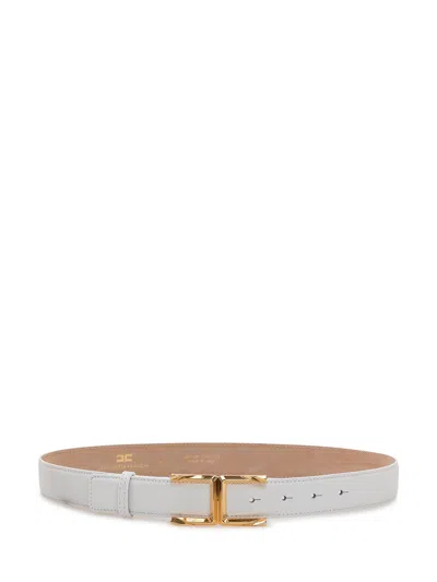 Elisabetta Franchi Stylish Belt With Signature Buckle In Avorio