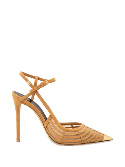 Elisabetta Franchi Suede Point-toe Pumps In Multi