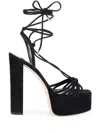 Elisabetta Franchi Suede Sandals In Black