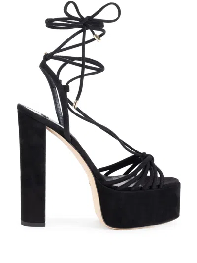 Elisabetta Franchi Suede Sandals In Black