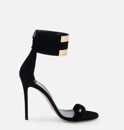 Elisabetta Franchi Suede Sandals In Black