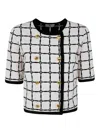 Elisabetta Franchi Round Neck Knit Sweater In White