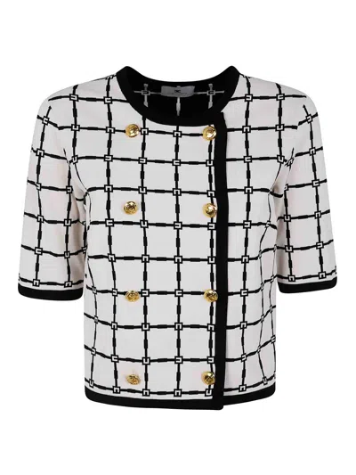 ELISABETTA FRANCHI SUÉTER CUELLO REDONDO - BLANCO