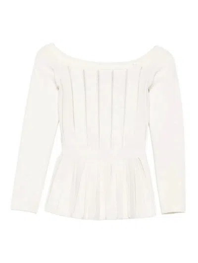 ELISABETTA FRANCHI SUÉTER CUELLO REDONDO - BLANCO