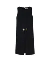 Elisabetta Franchi Mini Abito In Crepe Con Fibbia In Black