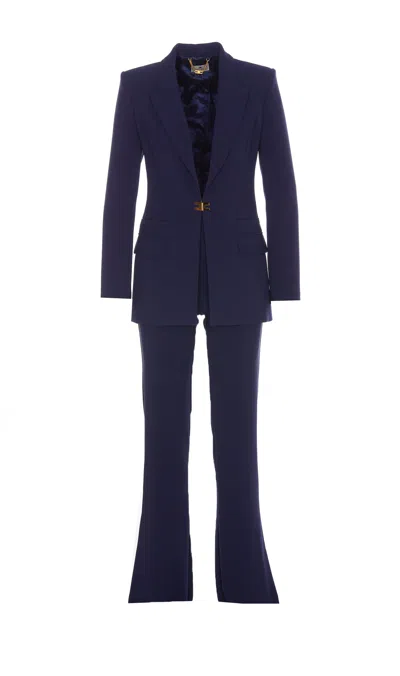 セットアップ ELISABETTA FRANCHI Women Suits LABR2252E2A28 Blue Elisabetta Franchi Suit In Blue | ModeSens