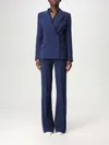 Elisabetta Franchi Long-sleeved Suit And Trouser Set In Blue