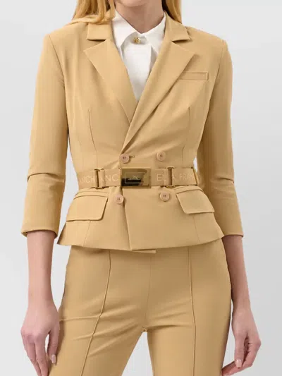 Elisabetta Franchi Suit Jacket In Brown