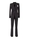 Elisabetta Franchi Tailored Black Suit With Fitted Blazer And Straight-leg Trousers In Black
