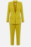 Elisabetta Franchi Suit With Logo Decoration In Yellow