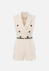 Elisabetta Franchi Crepe Jumpsuit In White