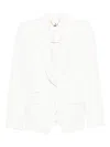 Elisabetta Franchi Suit With Shawl Lapel In White