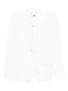 Elisabetta Franchi Suit With Shawl Lapels In White