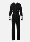 Elisabetta Franchi Suit With Shiny Bands In Black