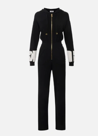 Elisabetta Franchi Suit With Shiny Bands In Black
