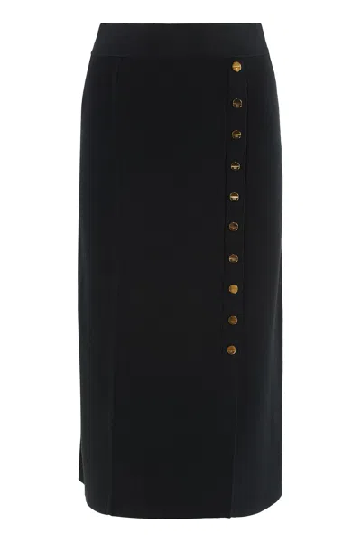 Elisabetta Franchi Sure! The Translation From Italian (it) To English (en) For Gonna In Maglia Is Knit Skirt. In Black