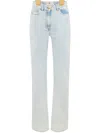Elisabetta Franchi Suspeder-attached Jeans In Blau