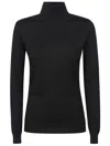 Elisabetta Franchi Wool Blend Turtle-neck Sweater In Black