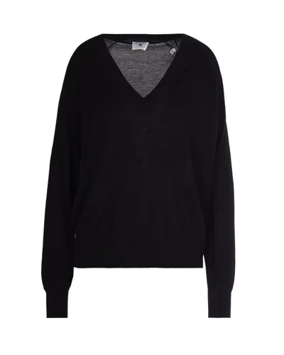 Elisabetta Franchi Maglia In Misto Lana Nero In Black