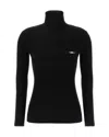 Elisabetta Franchi Maglia A Costine Con Taschino Nero In Black