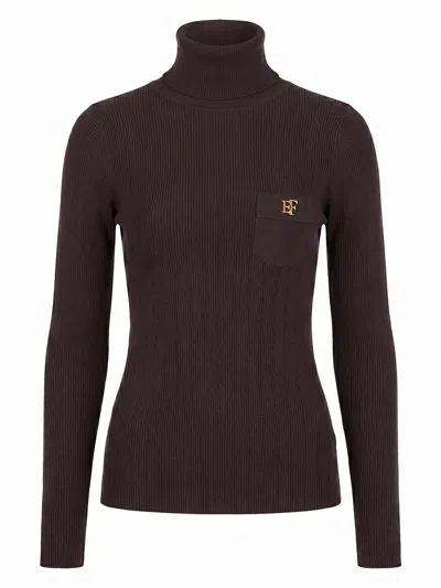 Elisabetta Franchi Sweater In Brown