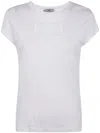 Elisabetta Franchi American Sleeves T-shirt In Chalk