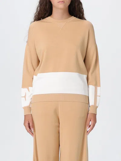 ELISABETTA FRANCHI SWEATER ELISABETTA FRANCHI WOMAN COLOR BEIGE,H24763022