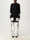 Elisabetta Franchi Stripe-panel Belted Cardigan In Black