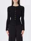 Elisabetta Franchi Sheer Detailing Cardigan In Black