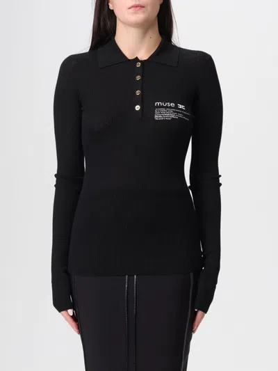 ELISABETTA FRANCHI POLO SHIRT ELISABETTA FRANCHI WOMAN COLOR BLACK,H46287002